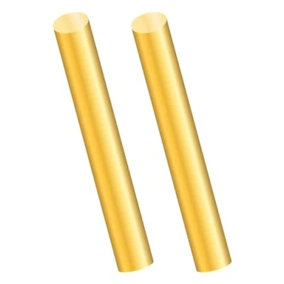 Afbeelding van iMeistek messing staaf 10 mm lang, 2 stuks, massief messing, 150 lange staaf, om te knutselen