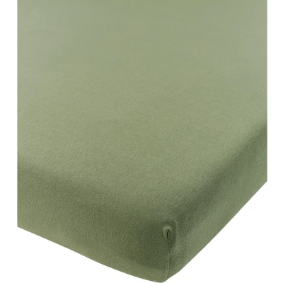 Afbeelding van Meyco Hoeslaken Ledikant Olive Green 60x120