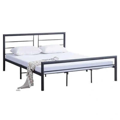 Afbeelding van Emob Design Metalen tweepersoonsbed Dixon 160x200 Zwart