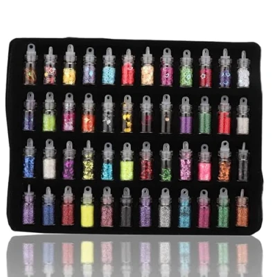 Afbeelding van Pongnas 48 Flessen Kleur Glitter Decoratie DIY Sieraden Epoxy Schimmel Gereedschap Maken