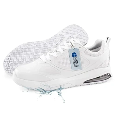 Afbeelding van Shoes for Crews Revolution II werkschoenen voor dames met antislip buitenzool, waterafstotend en licht, Wit.