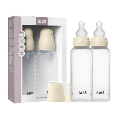 Afbeelding van Bibs Fles Medium Flow 2 Stuks 270 ml Silicone Ivory