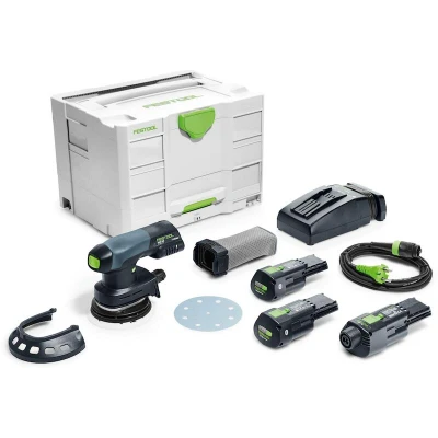 Afbeelding van Festool ETSC 125 3,0 I Set Accu Excenterschuurmachine 18V 3.0Ah in Systainer incl. ERGO Adapter 577689