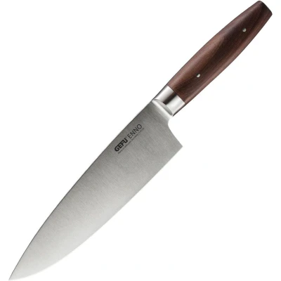 Afbeelding van Koksmes, 20 cm, Staal, Walnoothout GEFU ENNO