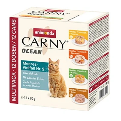Afbeelding van 12x80g Ocean Mix II (4 soorten) animonda Carny Kattenvoer