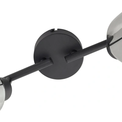 Afbeelding van Lindby plafondlamp Netty, grijs, 2 lamps, glas