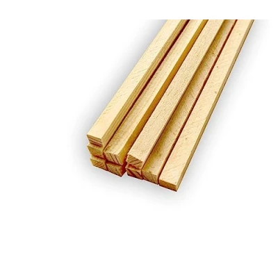 Afbeelding van PINI 50 stuks vierkante houten stokjes 350 x 6 mm Voor knutselen en thuis