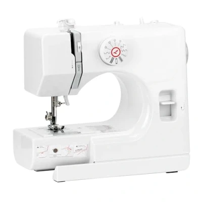 Afbeelding van QWORK® Draagbare naaimachine, 12 steekprogramma&#039;s, instelbare snelheid, vrije arm, led naailicht