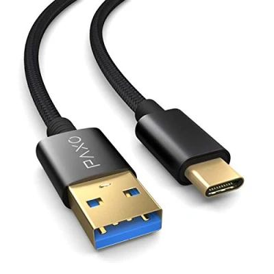 Afbeelding van PAXO USB C kabel, 5 m, 10 Gbit/s (1,25 GB/s), 3.2 Gen2 (3.0, 3.1), type oplaadkabel en datakabel, zwart