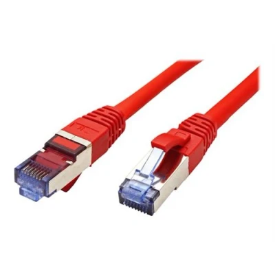 Image de VALUE Cordon de raccordement RJ 45 (M) pour 2 m SFTP PiMF CAT 6a sans halogène moulé crochet bloqué rouge