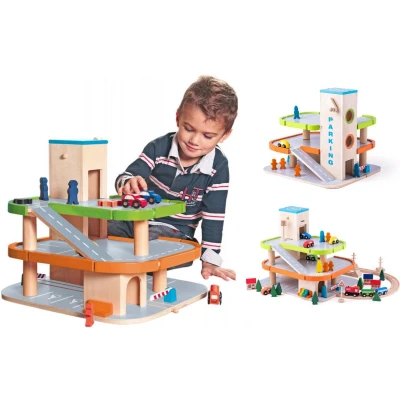 Afbeelding van Woody houten garage met lift 90083