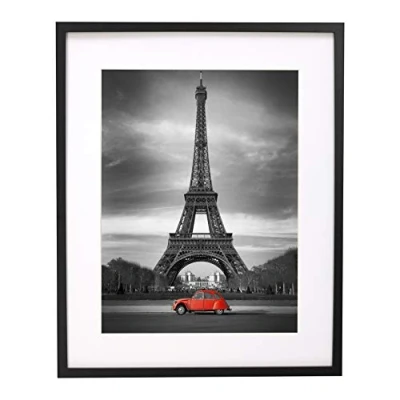 Afbeelding van BD ART 40x50 cm MDF fotolijst met passe partout, 30x40 cm, zwart, plexiglas