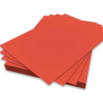 Afbeelding van Haber Crafts 50 vellen gekleurd papier, 80 g/m², A4, 210 x 297 mm, rood