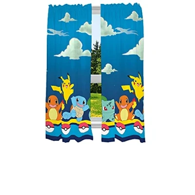 Afbeelding van Franco Raamgordijnen voor kinderkamer, 208,3 x 160 cm, Pokémon, meerkleurig