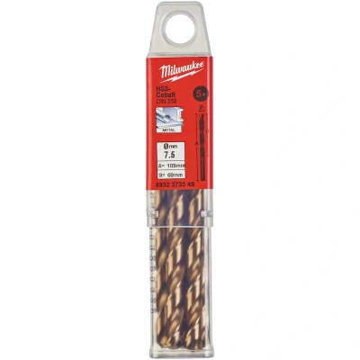Afbeelding van MILWAUKEE 4932373349 HSS G Cobalt metaalboor 7,5x109mm (5 st.)