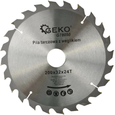 Afbeelding van GEKO Cirkelzaagblad 200 mm Koelgaten 24T TCT