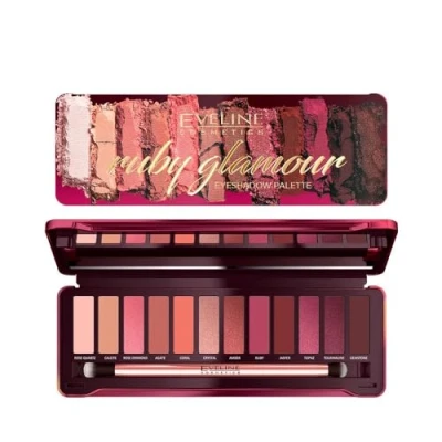 Afbeelding van Eveline Cosmetics Eyeshadow Palette Ruby Glamour 12 Colors