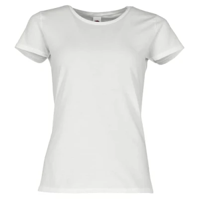 Afbeelding van Fruit of the Loom Iconic T shirt voor dames, maat S XXL, Bordeaux