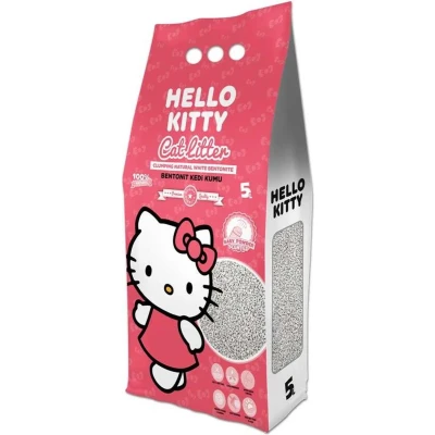 Afbeelding van Hello Kitty Baby Powder Geur Bentoniet Kattenbakvulling 6 x 5L