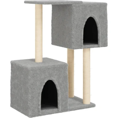 Afbeelding van Kattenmeubel met sisal krabpalen 86 cm lichtgrijs