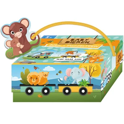 Afbeelding van Lantaarn publishers rijmpjesboek en puzzeltrein babydieren