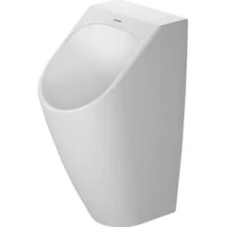 Afbeelding van Duravit ME by Starck urinoir waterloos zonder vlieg met stankafsluiter incl. bev. afvoer horizontaal Ø50mm wit