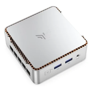 Afbeelding van NiPoGi Mini PC, 12 GB RAM, ntel Celeron N5105 (tot 2,9 GHz) computer, 256 M.2 SSD Business ondersteuning 4K UHD Triple Display, Dual WiFi, Gigabit Ethernet, BT 4.2