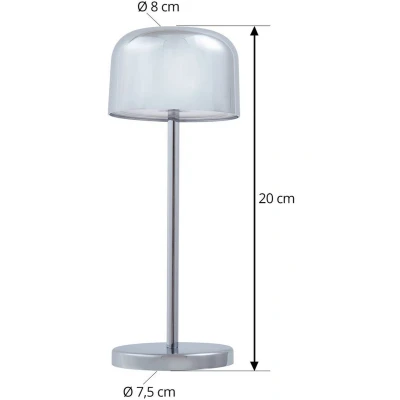 Afbeelding van Lucande LED tafellamp Quill, chroom, CCT, dimbaar