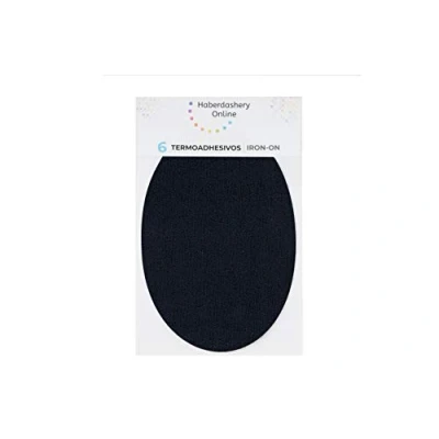 Afbeelding van Haberdashery Online Strijkpatches voor het repareren van sportkleding 6 kniebeschermers of dekbedden 13,9 x 9,3 cm. Kleur: Zwart