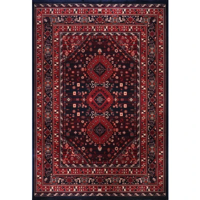 Afbeelding van Keshan Oosters Herat Laagpolig Klassiek Vintage Vloerkleed Tapijt Blauw / Navy 80x400 cm Rechthoek Polyester Tapijtenloods