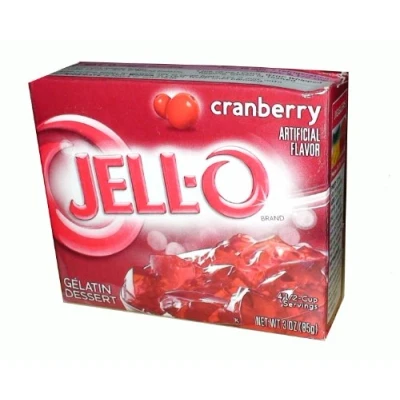 Afbeelding van Jello O gelatine cranberry dessert, Verenigde Staten