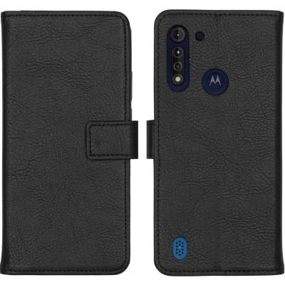 Afbeelding van iMoshion Hoesje Geschikt voor Motorola Moto G8 Power Lite Met Pasjeshouder Luxe Bookcase Zwart