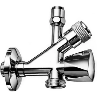 Afbeelding van Raminex combi tapkraan met terugstroomklep en knopbediening 1/2 x 3/4