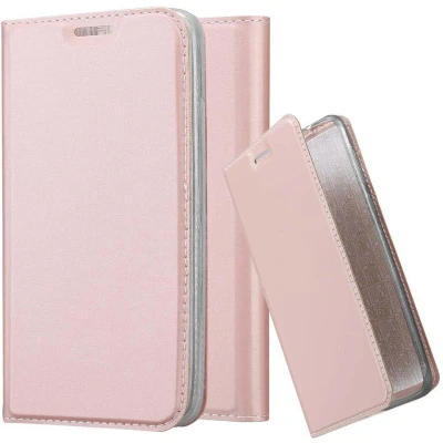 Afbeelding van Cadorabo Hoesje geschikt voor LG G2 MINI in CLASSY ROSE GOUD Beschermhoes met magnetische sluiting, standfunctie en kaartvakje Book Case Cover Etui