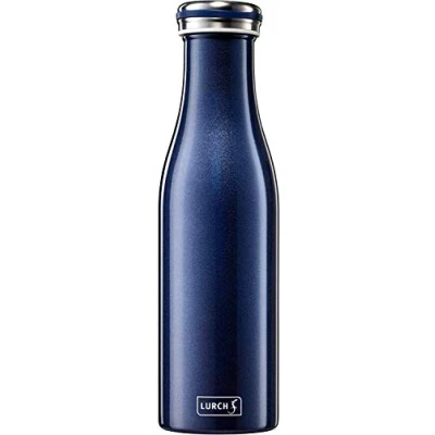 Afbeelding van Lurch 240852 thermosfles/thermosfles voor warme en koude dranken van dubbelwandig roestvrij staal 0,5 l, blauw metallic