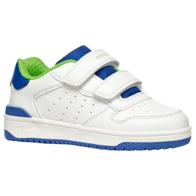 Afbeelding van Geox J Washiba Sneakers laag voor kinderen, Maat: 28, White royal Kunststof/ textiel