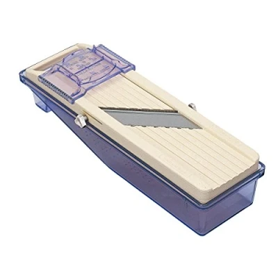 Afbeelding van Benriner Japanse Mandoline Catch 64 mm Ivoor 3 bladen