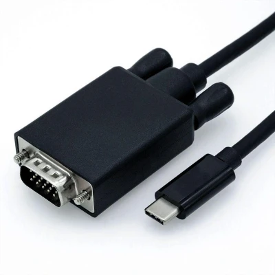 Afbeelding van USB C naar VGA kabel met DP Alt Mode (1920 x 1200) / zwart 1,8 meter