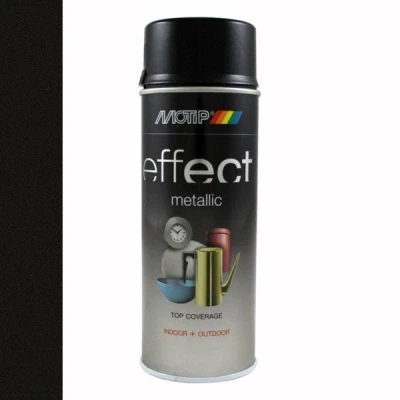 Afbeelding van Motip Deco Effect Metallic Zwart 400 ml