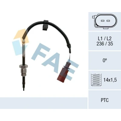 Afbeelding van FAE 68033 Sensoren na roetfilter AUDI: A4 B8 Avant, A6 C7 Q5