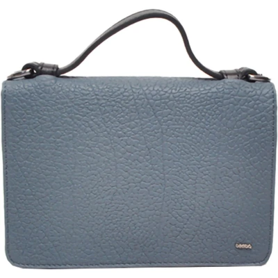Afbeelding van Berba Kleine Crossbodytas / Schoudertas Dames Leer Chamonix Gestreept Blauw