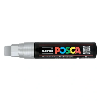 Image de Marqueur posca pc17 rectangulaire extralarge argent