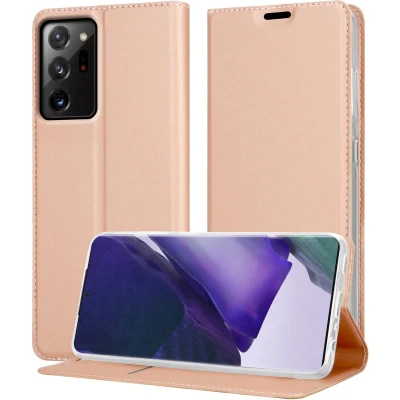 Afbeelding van Cadorabo Hoesje geschikt voor Samsung Galaxy NOTE 20 ULTRA in CLASSY ROSE GOUD Beschermhoes met magnetische sluiting, standfunctie en kaartvakje Book Case Cover Etui