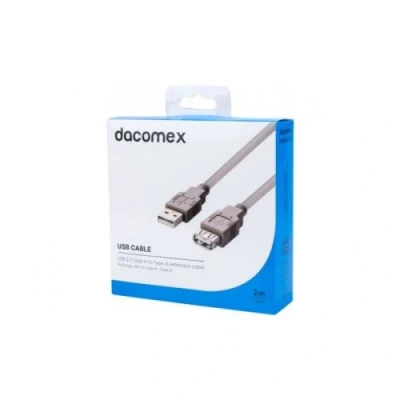 Image de DACOMEX Rallonge USB 2.0 Type A grise 2 m