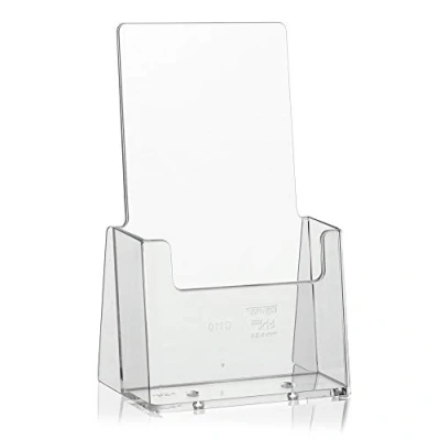 Image de présentoir à flyers DIN long stable de la marque taymar en tant que table transparent&quot;trifold&quot; pour DL et cartes postales A6