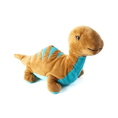 Afbeelding van Habibi Warmte/magnetron opwarm knuffel Dinosaurus bruin 35 cm pittenzak