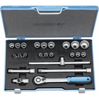 Afbeelding van Gedore D19 EMU 20 2545845 Dopsleutelset Metrisch 1/2 (12.5 mm) 23 delig