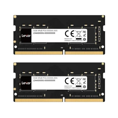 Afbeelding van Lexar SODIMM DDR4 RAM 16 GB (2 x GB) 3200 MHz DRAM, 260 Pin laptopgeheugen, hoge prestaties, SO DIMM (LD4S16G32C22ST BGD)