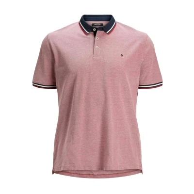 Afbeelding van Jack &amp; Jones Epaulos Poloshirt Rio red, Heren, Maat: 7XL, red
