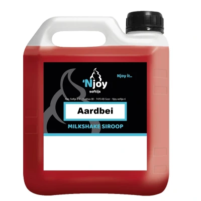 Afbeelding van Njoy Milkshake Siroop Aardbei (2 liter)